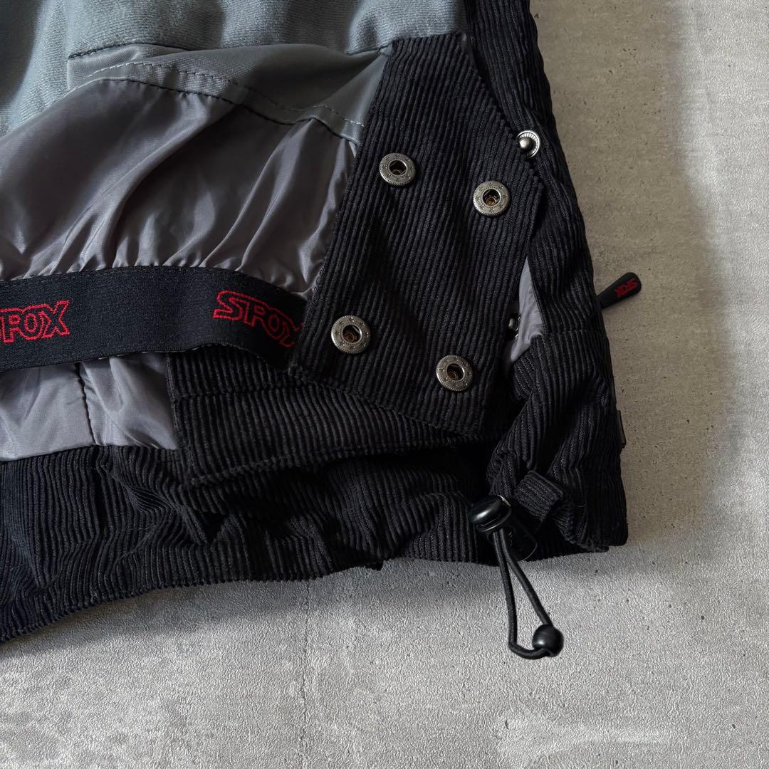 美品 スノーボードウェア 上下セット コーデュロイ 黒 カモフラ ユニセックス