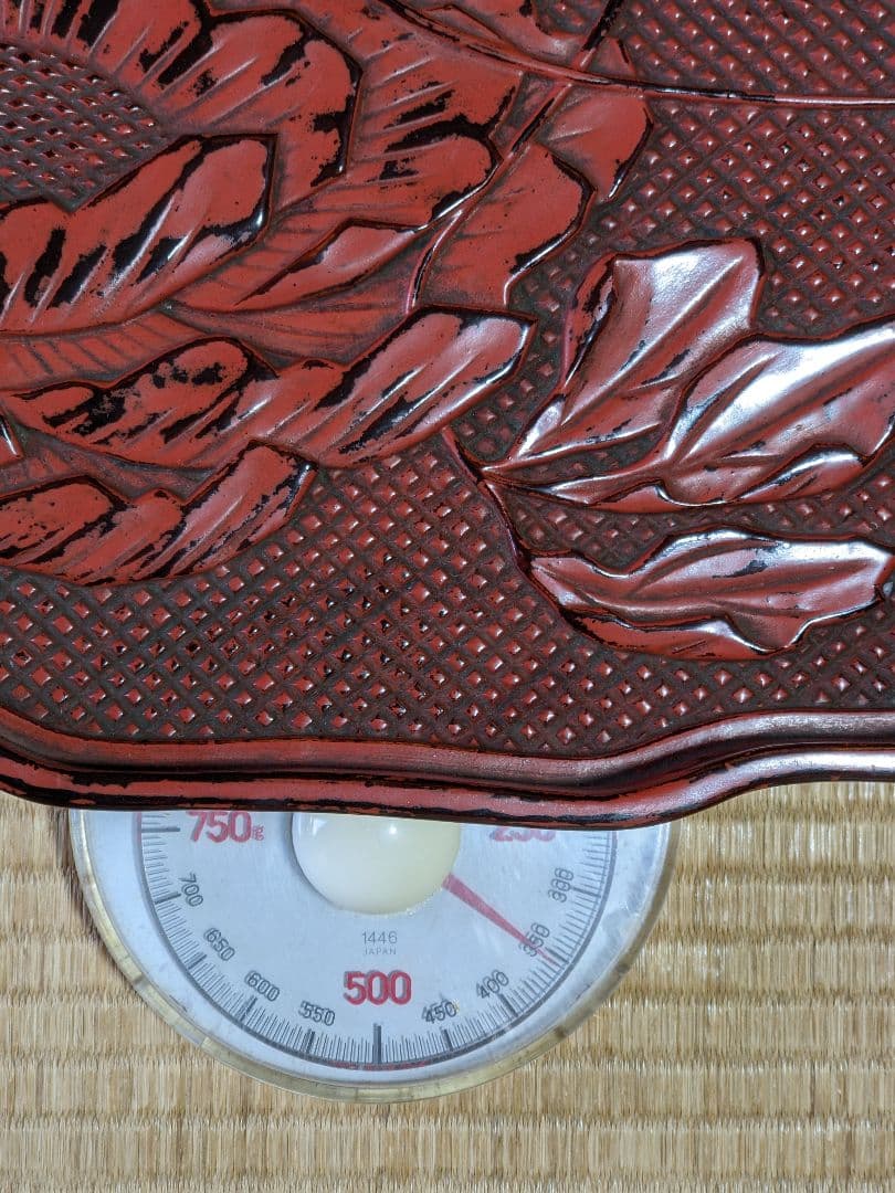 ♦中国 古玩 古美術 堆朱 彫漆 牡丹文 盆 盤 飾り茶道具 骨董品アンティーク