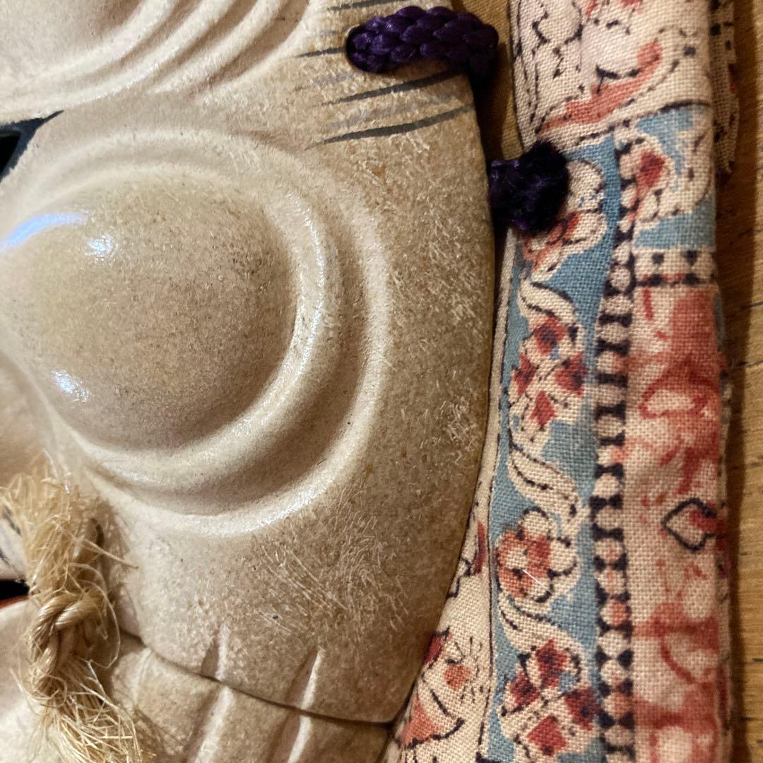 能面　木彫り　父尉