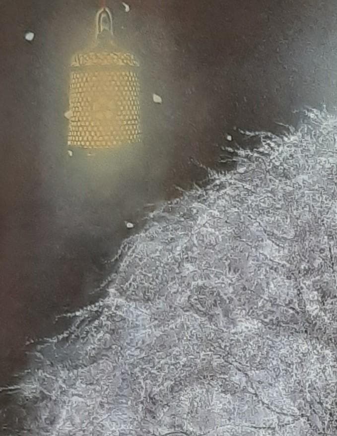 智内兄助、「小倉百人一首 No.61 いにしへの」、希少画集の額装画、四季、風景