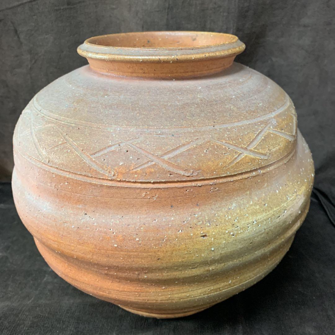 備前焼壺・陶印有！花瓶・大壺・花入れ.蔵出し