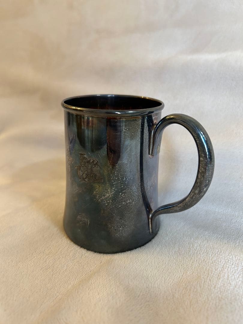 純銀製 マグカップ ペア SV1000 411g 銀座山崎　箱付き 完品