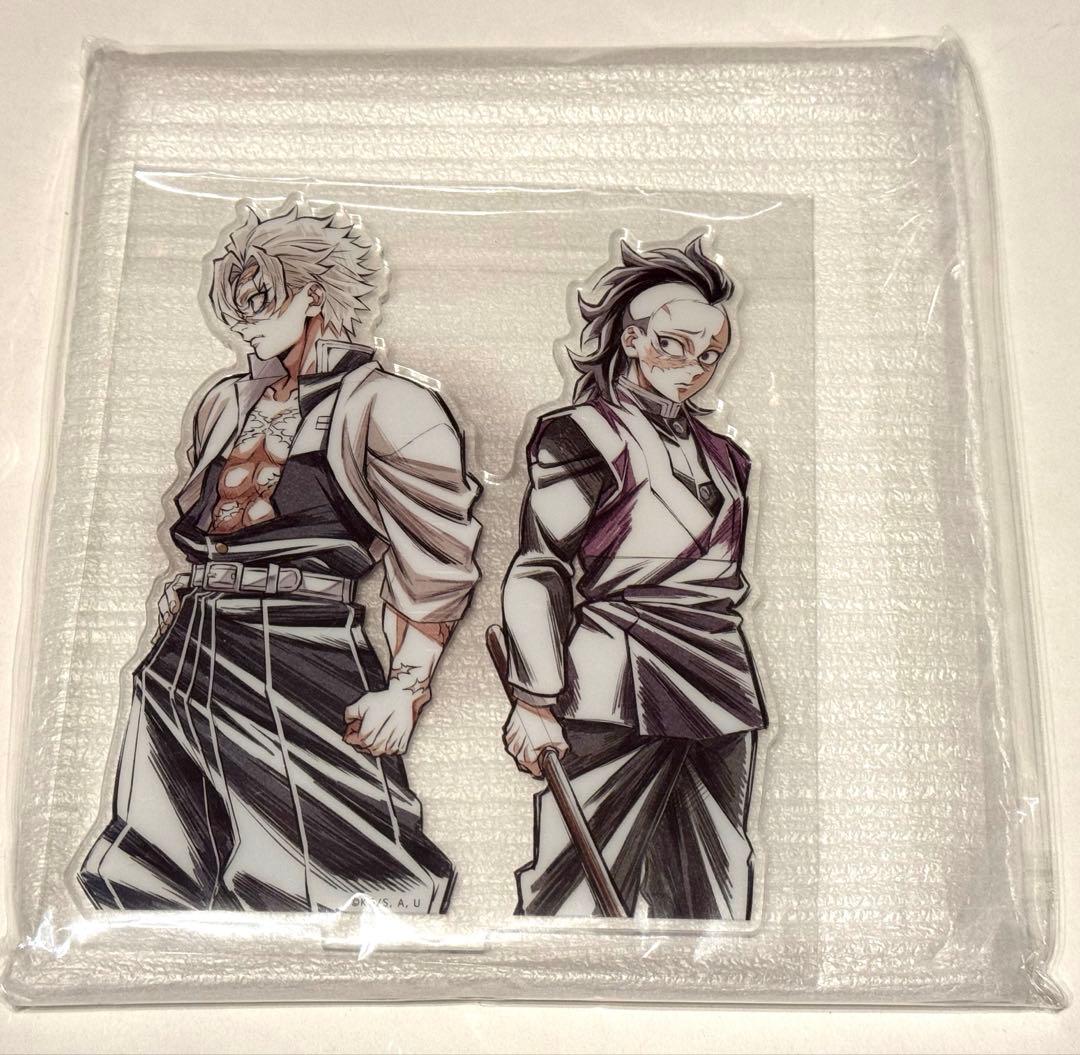 鬼滅の刃 柱稽古 柱描き下ろし 背景付きアクリルスタンド 不死川実弥 不死川玄弥