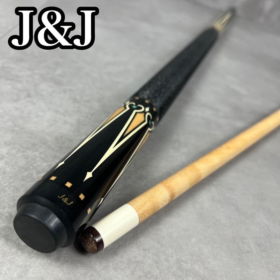 良品　J&J　ビリヤード　プレイキュー　6剣　ブラック基調　バット　シャフト