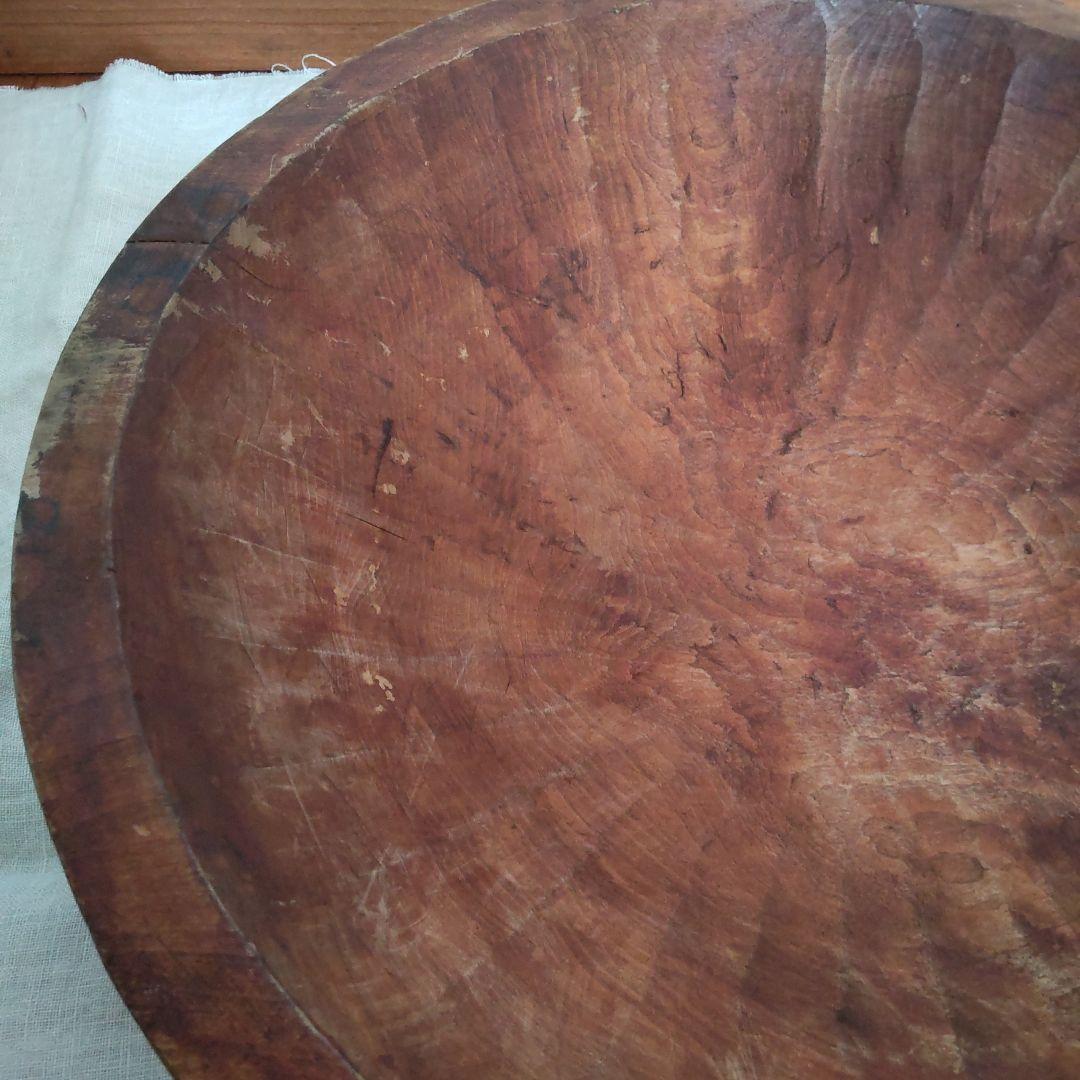 こね鉢 古道具 木製 日本製 ウッドボウル そば鉢 ねり鉢 蚤の市