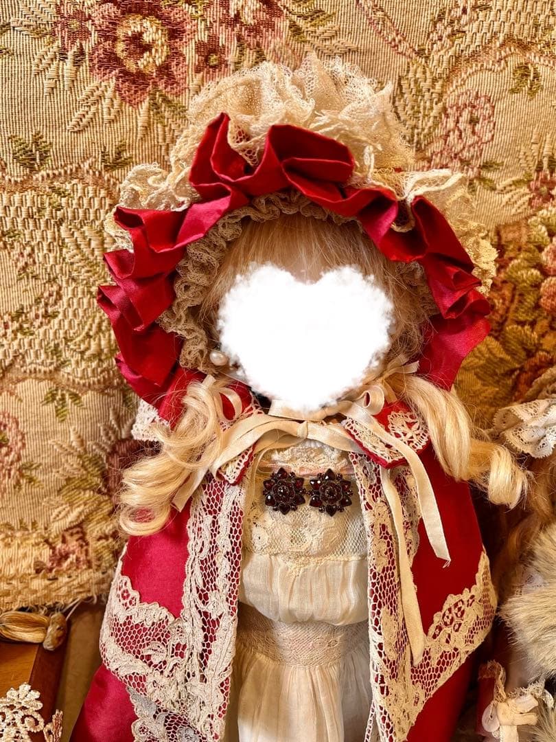 アンティークガーネットブローチ　薔薇