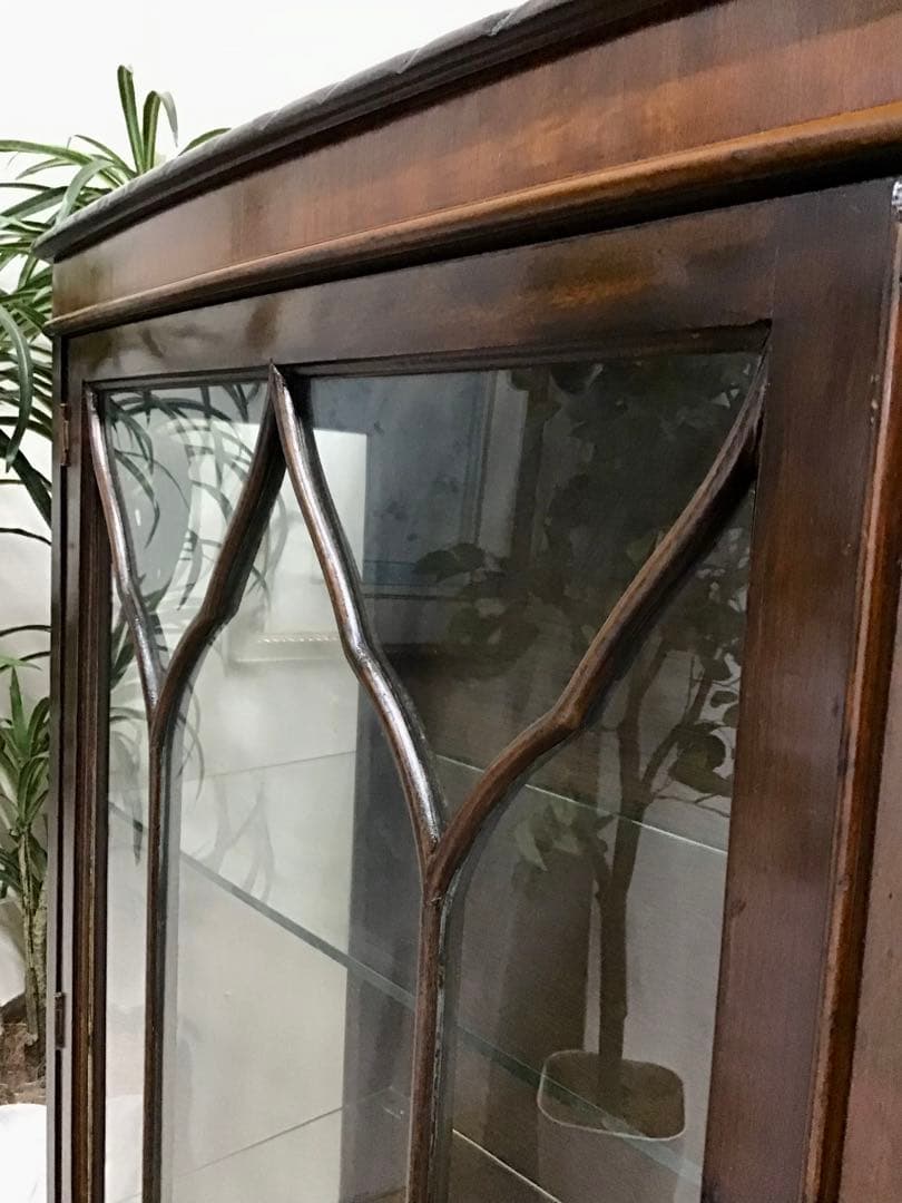 管220☆イギリス製☆アンティーク☆チャイナキャビネット☆マホガニー