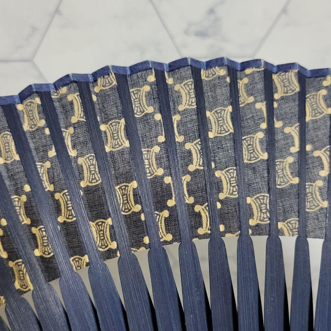 CELINE　上品　総柄　ロゴ　扇子　浴衣　夏祭り　おでかけに　スーツ　ドレス