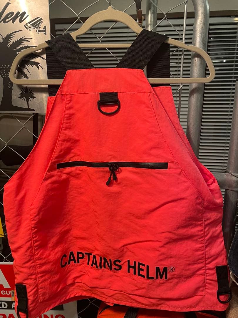 CAPTAINS HELM フィッシングベスト M オレンジピンク