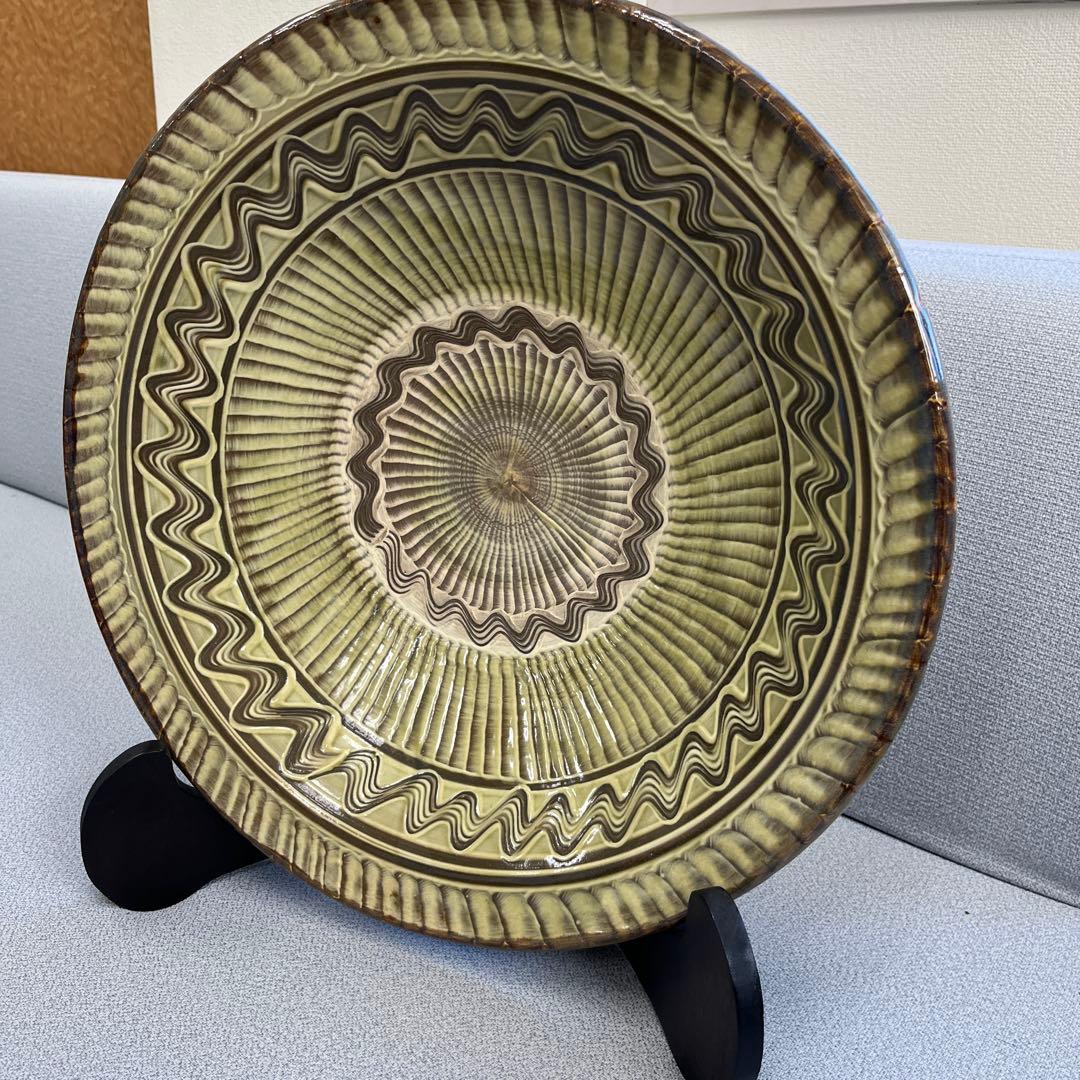 未使用❗️美品❗️小鹿田焼　大皿　直径40㎝