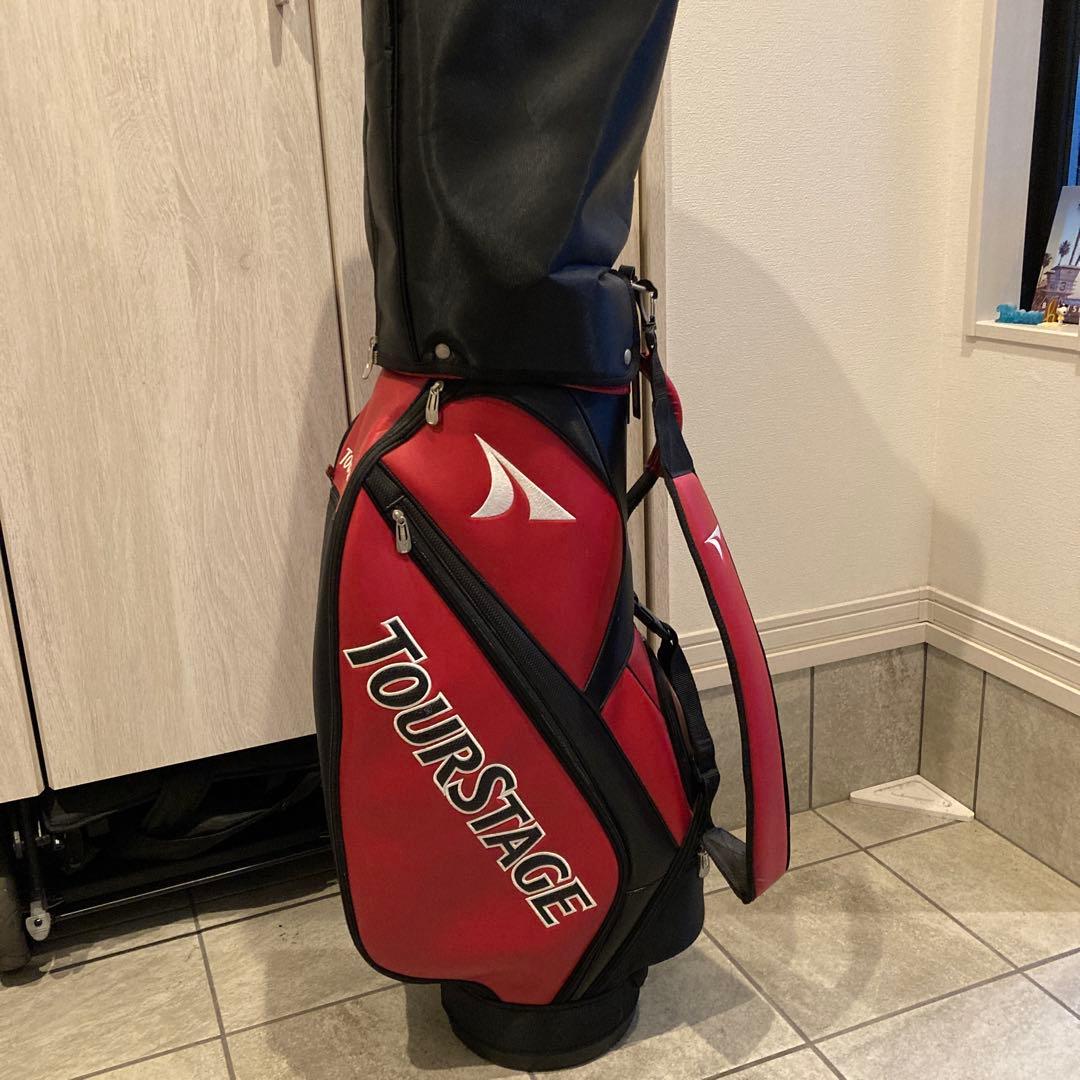 TOURSTAGE ゴルフクラブセット レッド ブラック