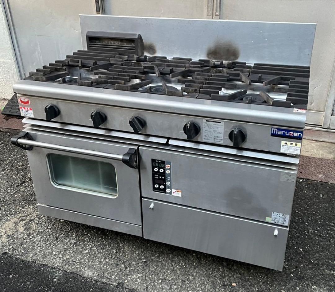 業務用 マルゼン オーブン付き 5口ガスレンジ RGR-1265XC 都市ガス