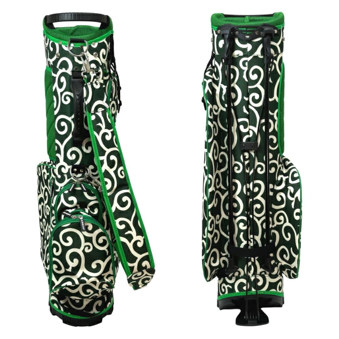 【新品】アズロフ AZ-STCB02 スタンド キャディバッグ 9型 唐草模様