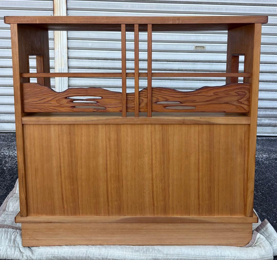 世界遺産鹿児島県産 屋久杉 茶棚 飾り棚 茶箪笥 和家具 伝統 値下げ