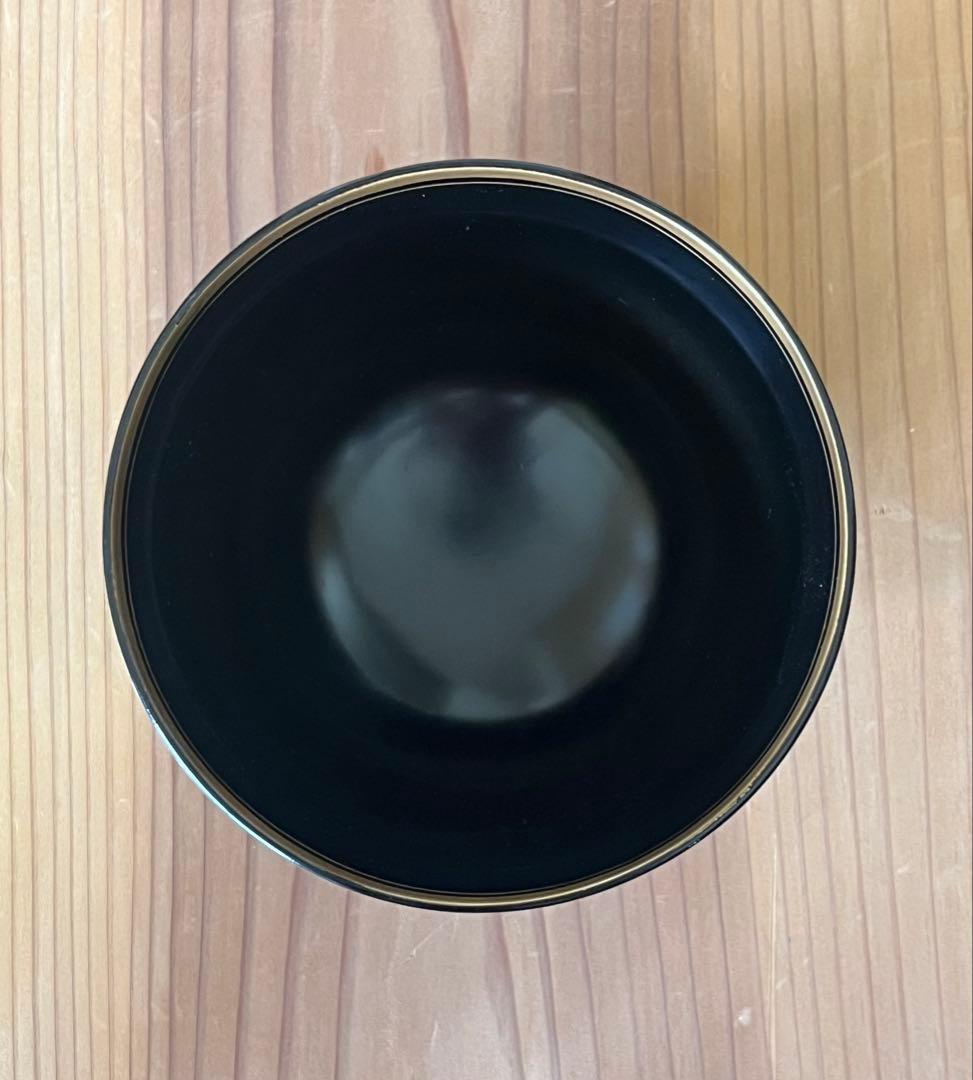 漆器椀 16個セット とフタのみ1個　金色の雲模様