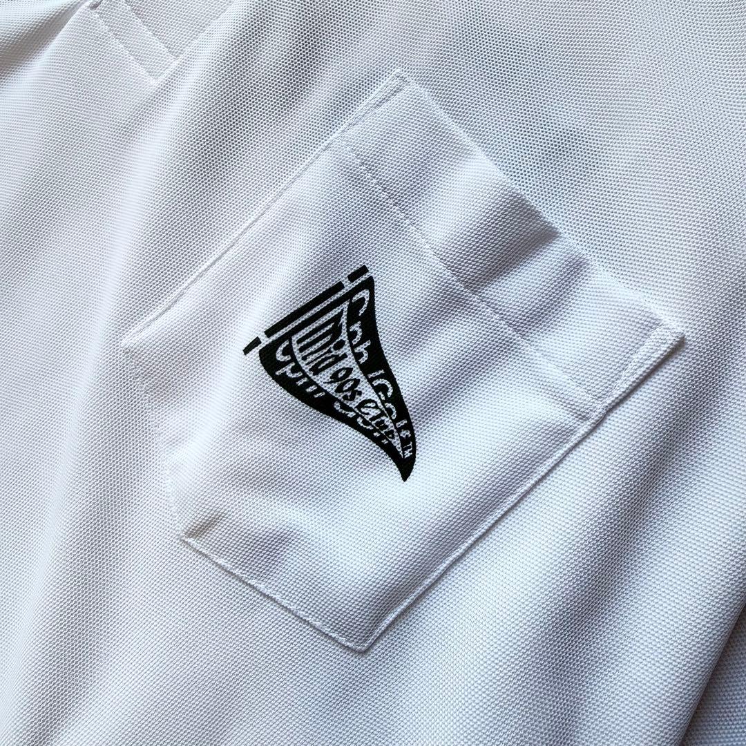 新品 Cph/Golf ゴルフ ポロシャツ 長袖 XL ホワイト グリーン ロゴ