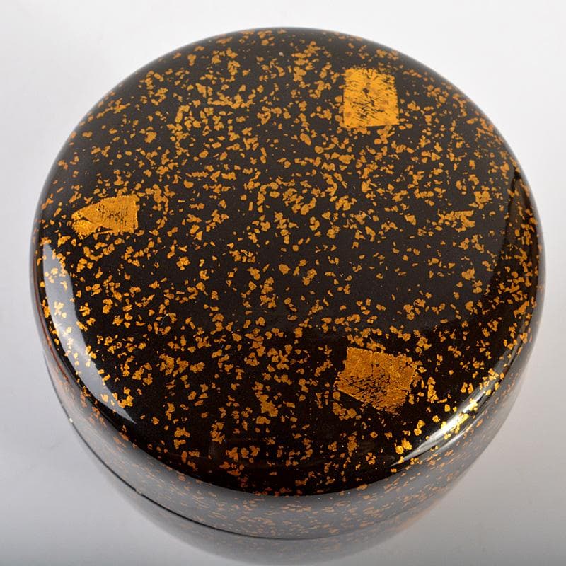 茶道具　黒漆　金蒔絵　棗　合わせ箱　V　6021