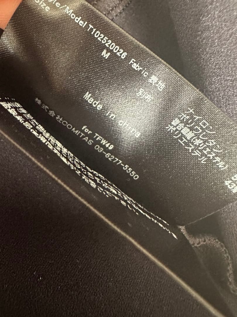 未使用　新作TFW49 フードパーカー　ブラックM