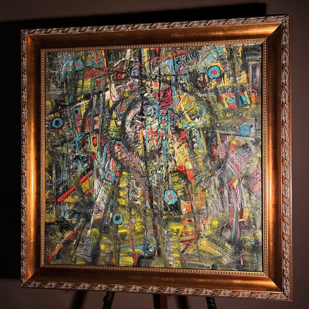 ★真作★ 旭日嘎(シゴラカ) tangriin 油絵 貴重作品