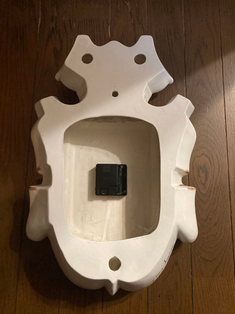 花柄陶器製壁掛け時計