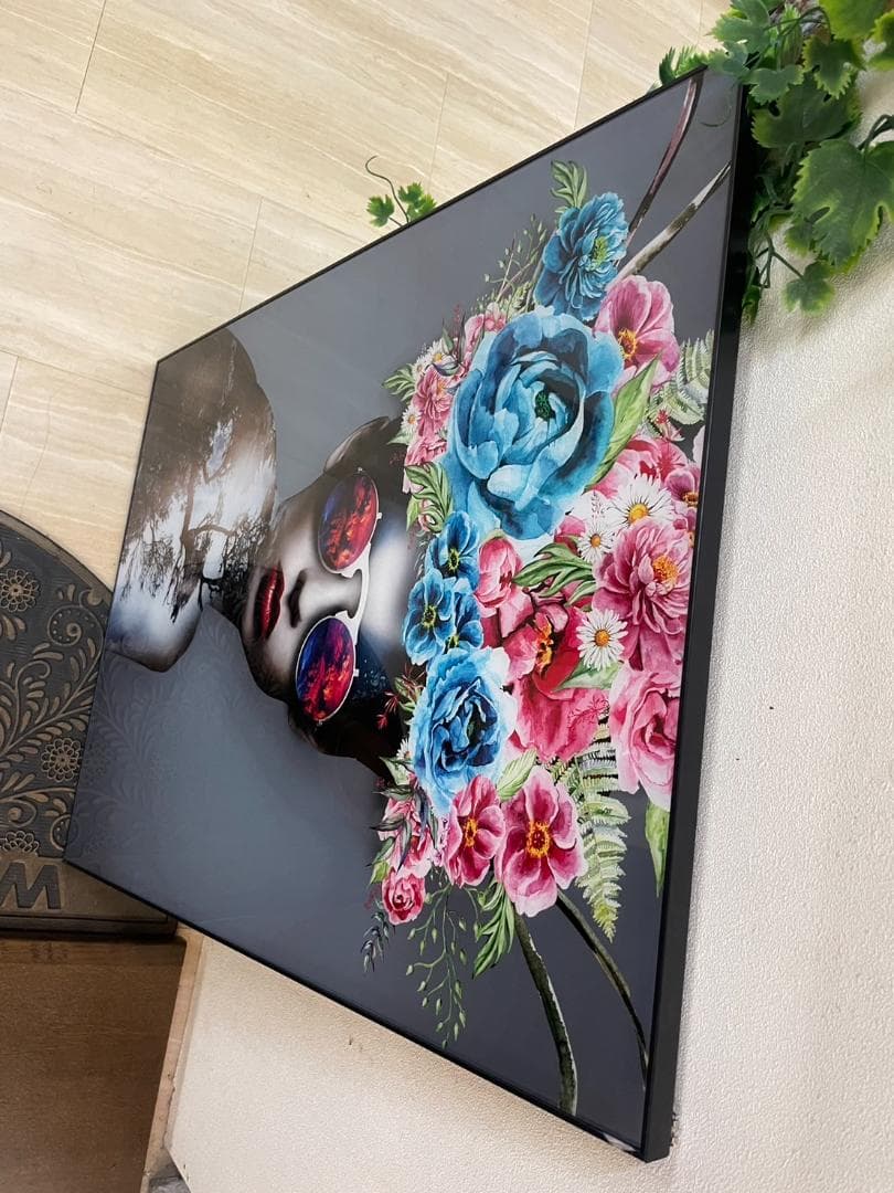 アートパネル　アート　絵画　絵　ポスター　壁掛け　女性　フラワー　グラフィック