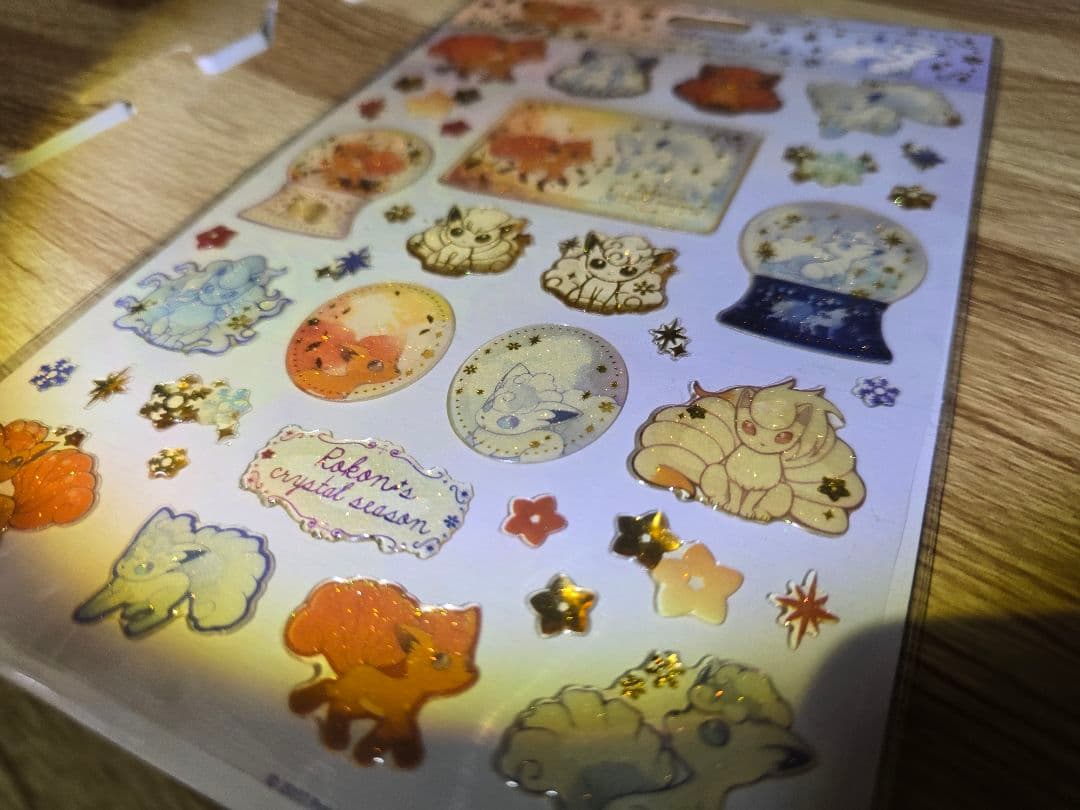 【新品】ポケモンキラキラぷっくりシール2枚セット【ポケセン限定】