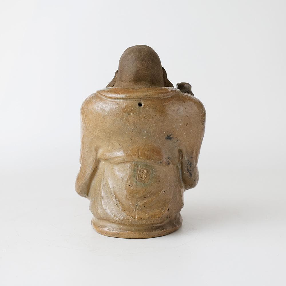 越中古府焼 布袋像 仏像 東洋彫刻 合箱