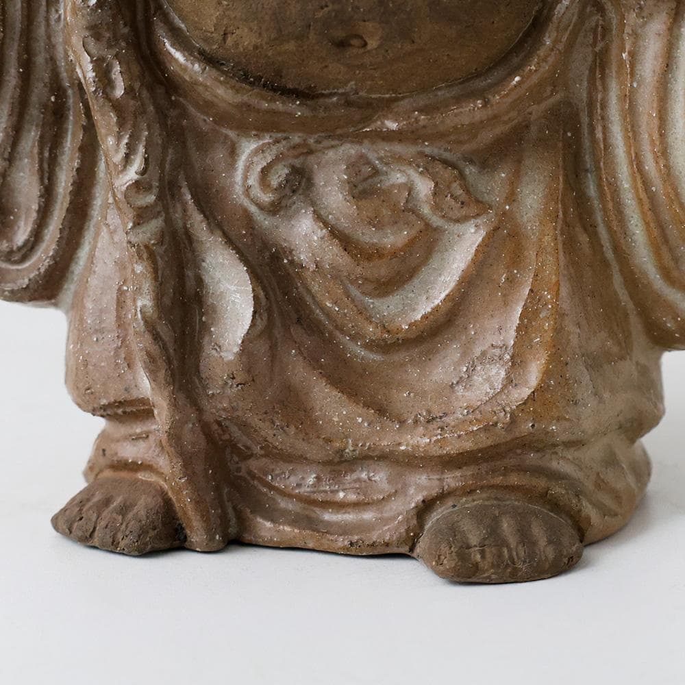 越中古府焼 布袋像 仏像 東洋彫刻 合箱