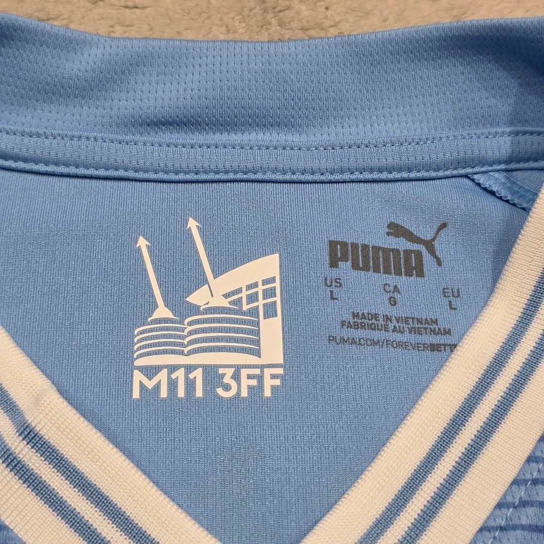 プーマ　ブラックアイパッチ　マンチェスターシティ　ハーランド　ユニフォーム　L