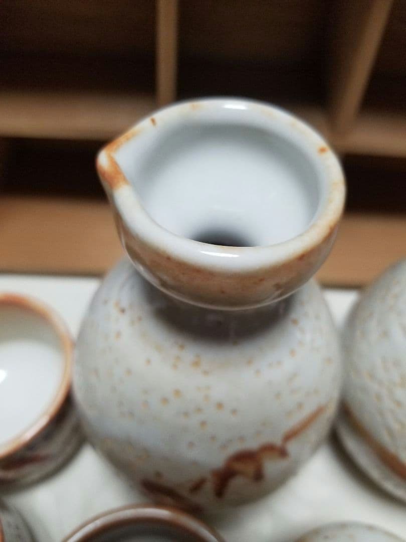 志野徳利猪口セットです