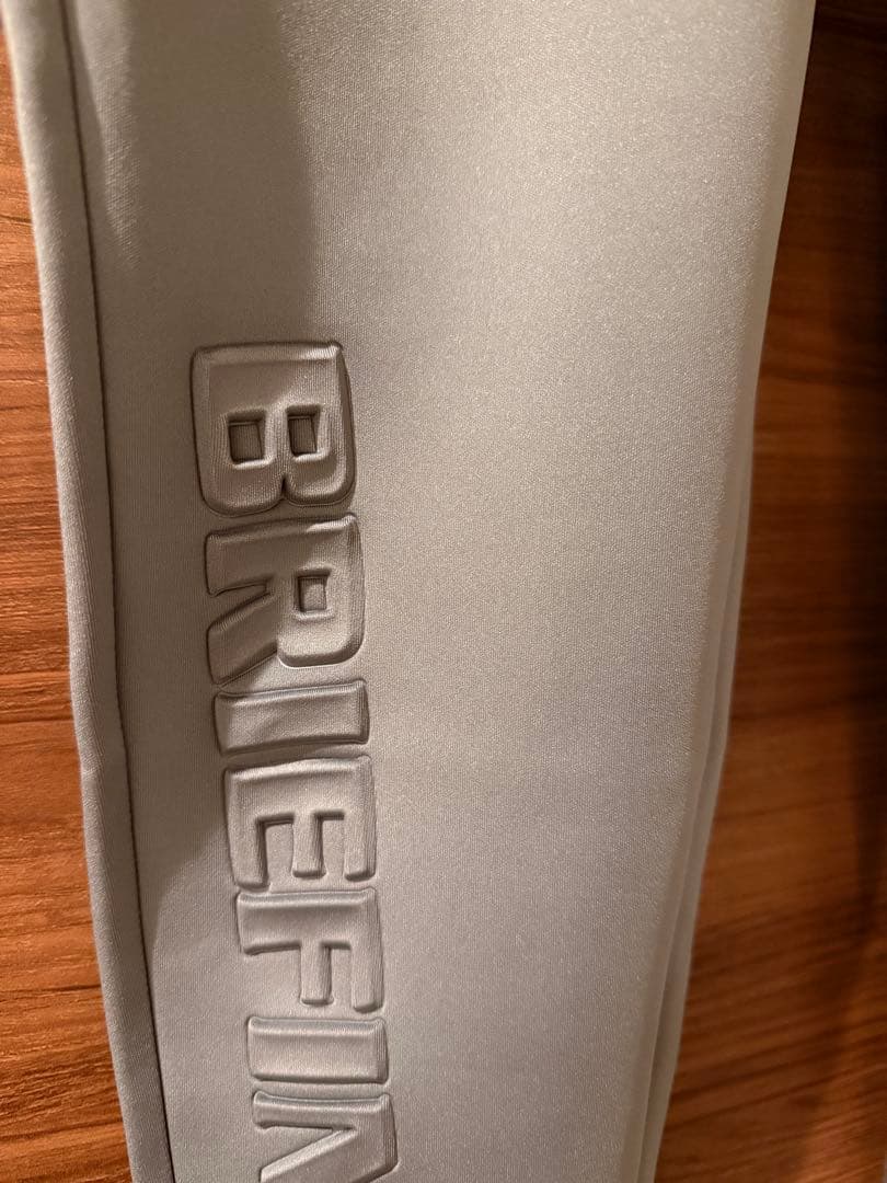 BRIEFING グレー 3Dロゴスリムフィットパンツ