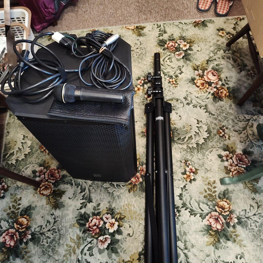 ElectroボイスZLX12Pパワードスピーカー中古品マイクと3脚付き