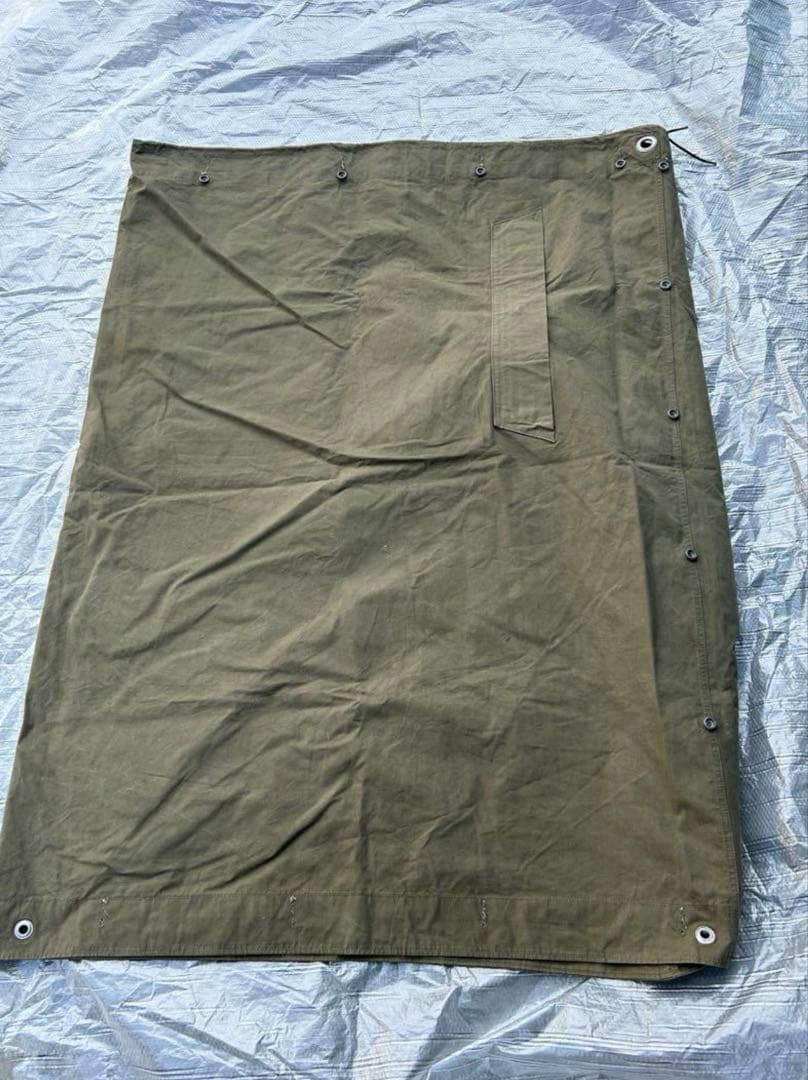 西ドイツ　パップテント　軍幕　シェルターハーフ　2枚セット　ODカラー