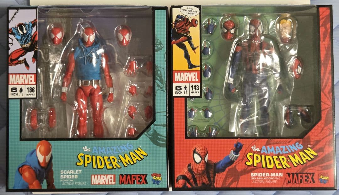 mafex スパイダーマン ベンライリー スカーレットスパイダー