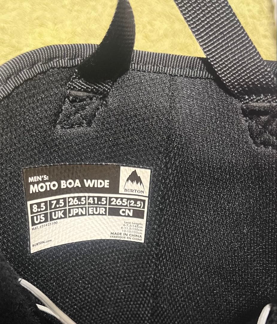 Burton moto boa wide 26.5 バートン　モト　ボア