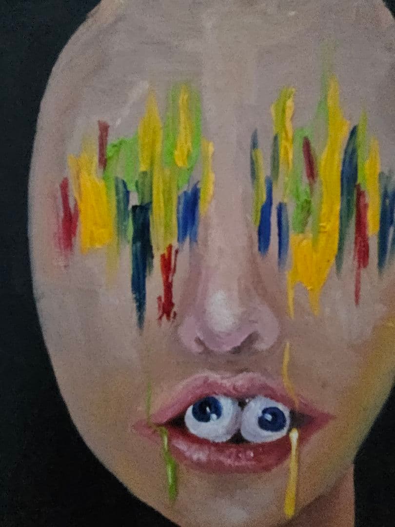 なかがわ寛奈 油彩画 「色彩」