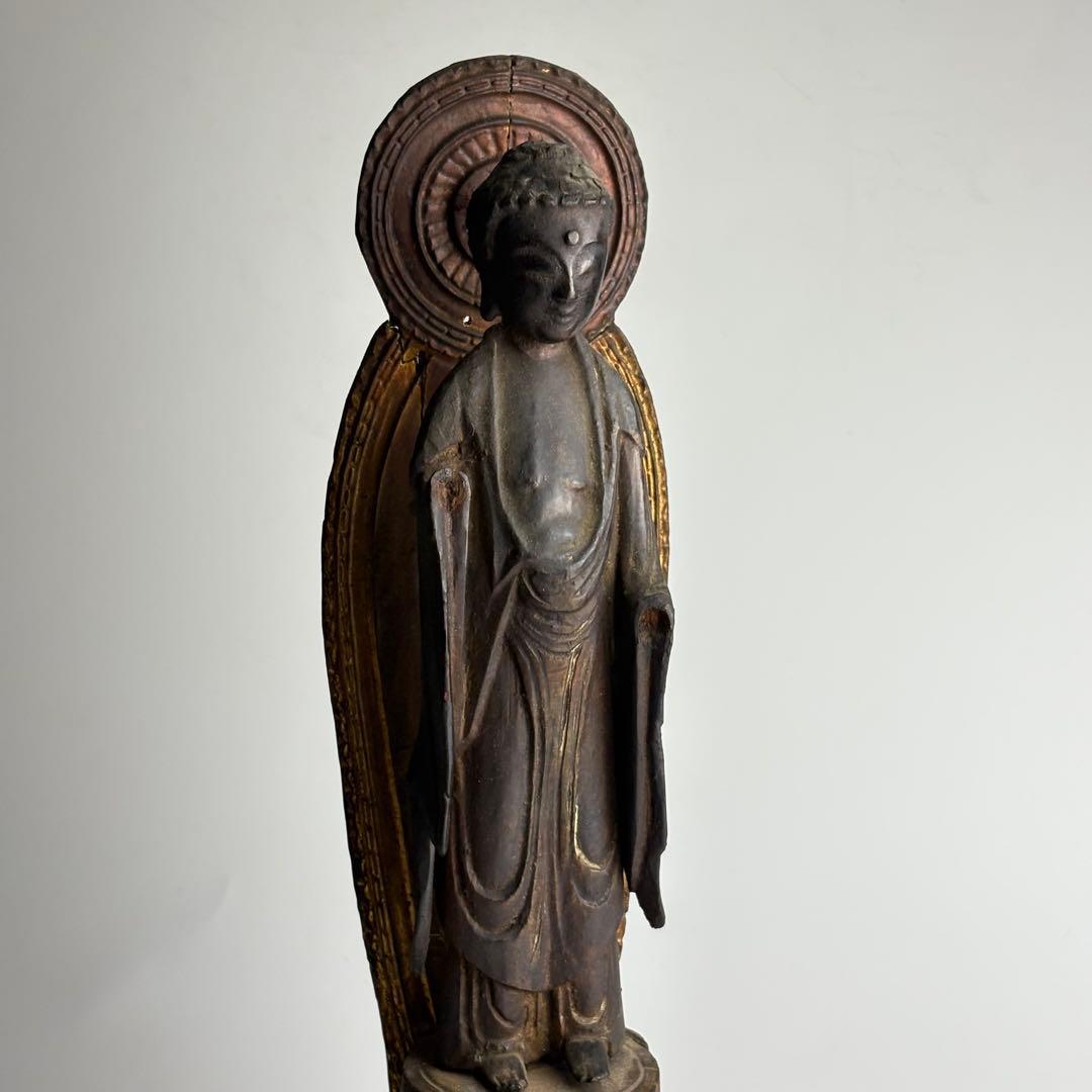 仏教美術 時代 木彫 阿弥陀如来立像