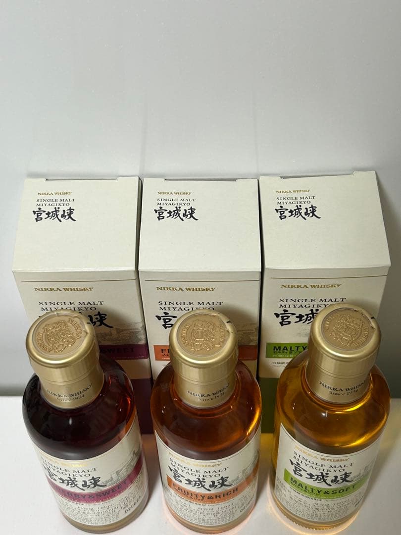 宮城峡蒸溜所限定 シングルモルト 3本セット　180ml