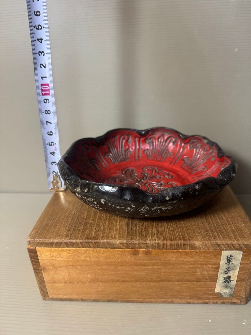 2414 天然木　乾漆　菓子鉢　時代物