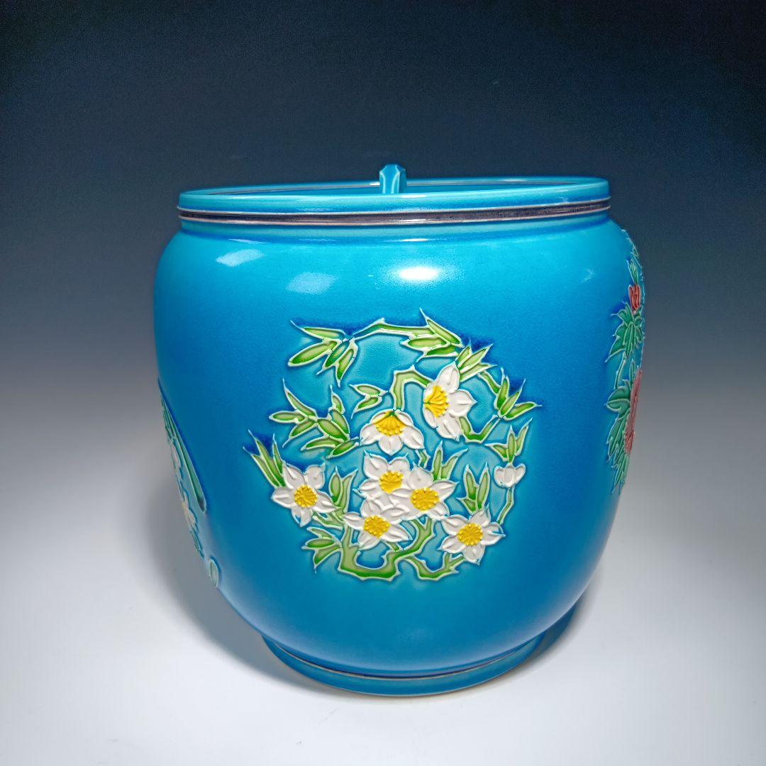 値下げ茶道具　中村翠嵐窯　花丸皆具一式　 共箱　美品