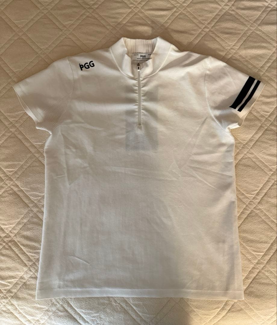 PGG ハーフジップ ホワイトシャツ