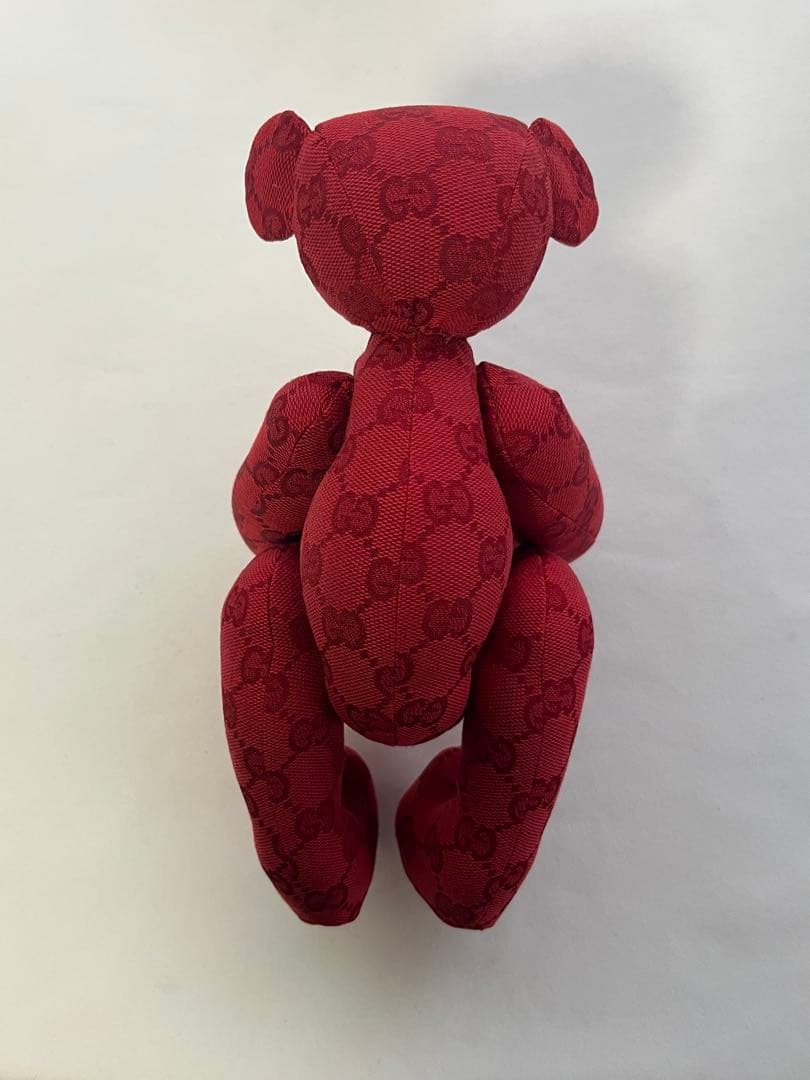 GUCCI グッチ GGキャンバス レッド ベアーぬいぐるみ