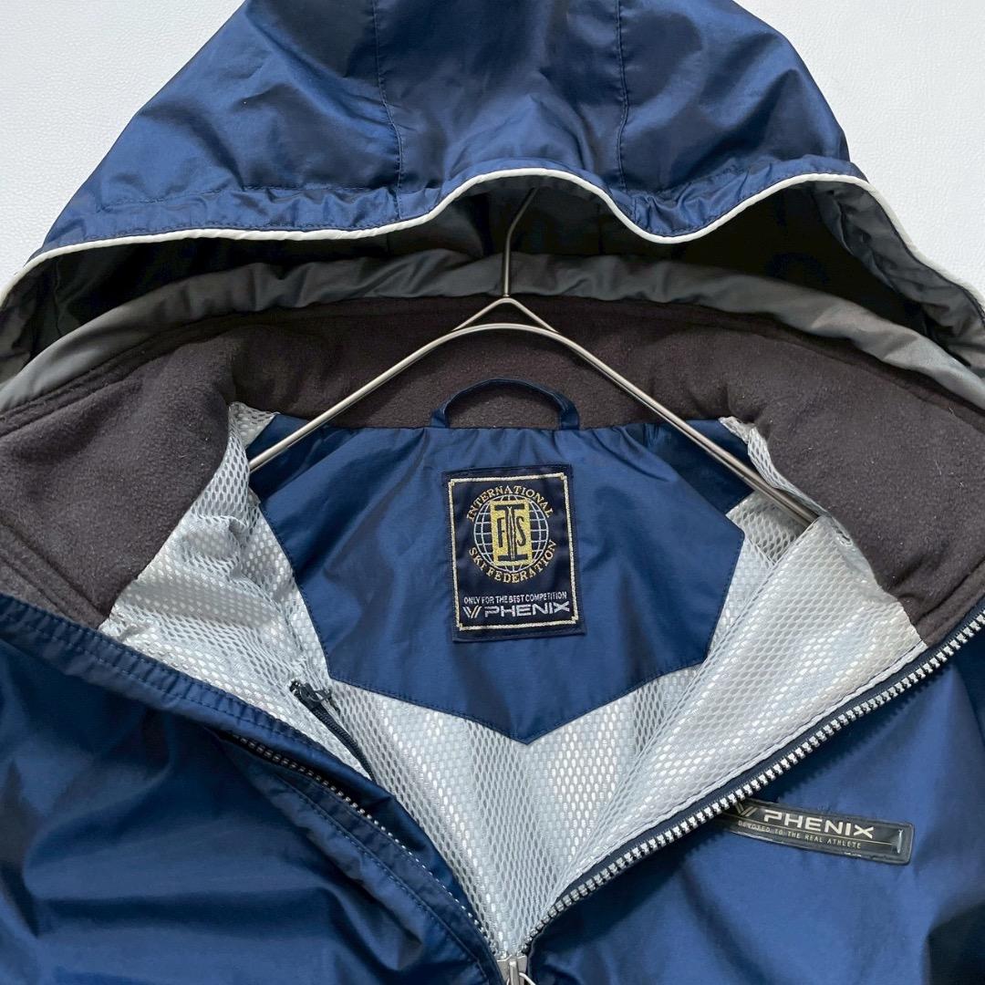 【希少3点セット】PHENIX スキーウェア 上下＋ベスト フード付 M ブルー