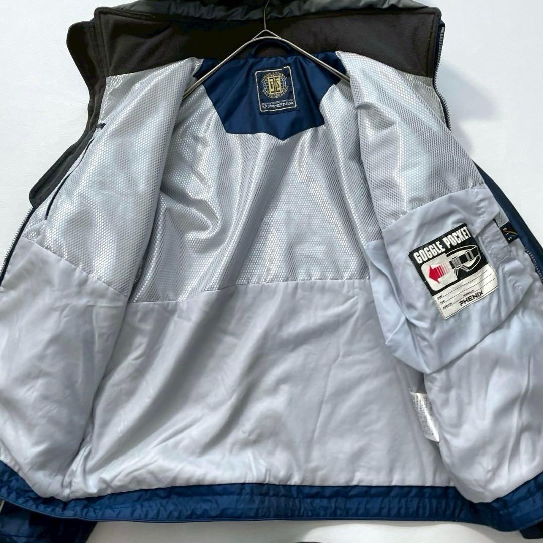 【希少3点セット】PHENIX スキーウェア 上下＋ベスト フード付 M ブルー