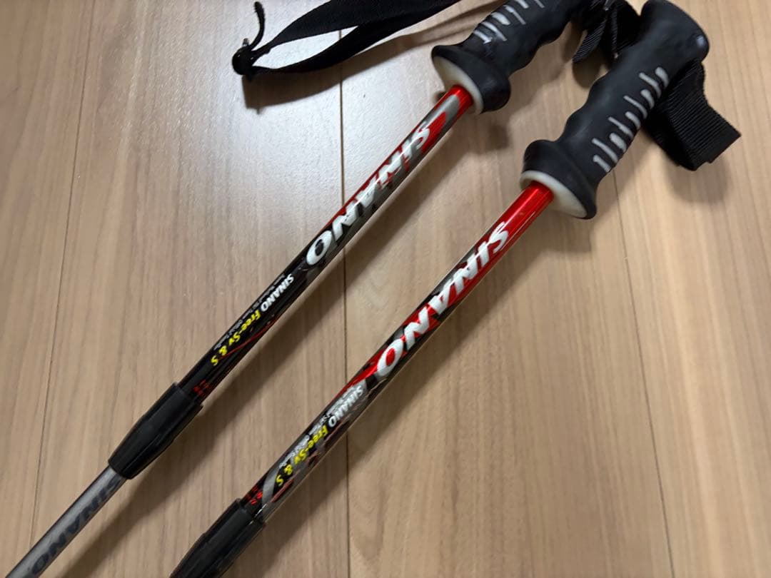 ★お洒落★シナノ　スキーポール ストック 収縮ポール　調整可能