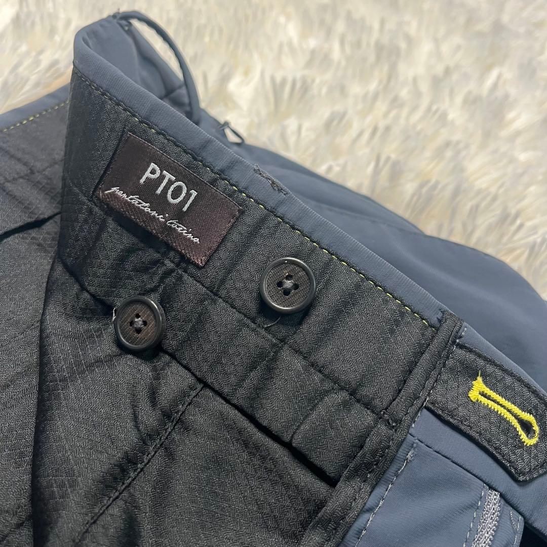 PT01 ポリエステル ストレッチパンツ size54 グレー