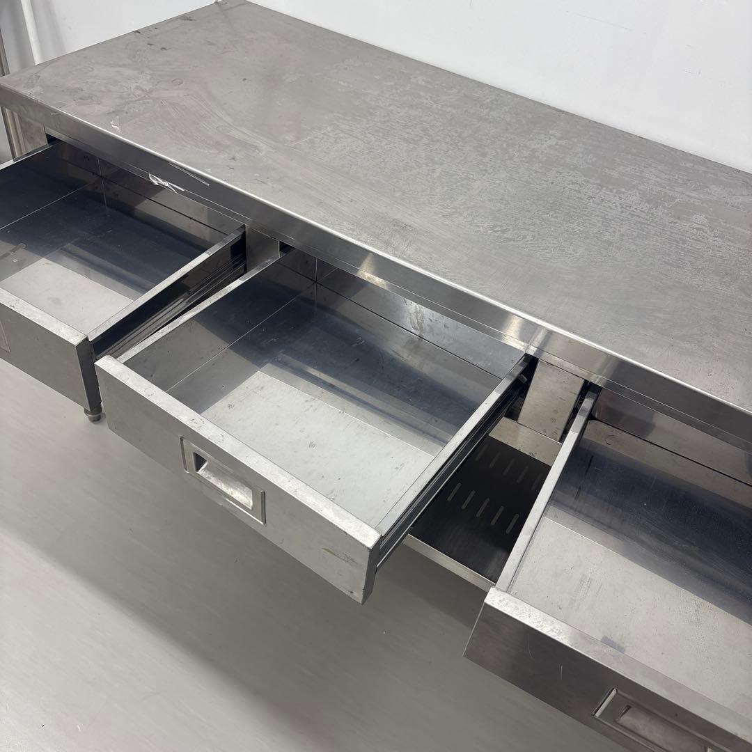 業務用 ステンレス２段引き出し付キッチン 調理作業台厨房テーブル
