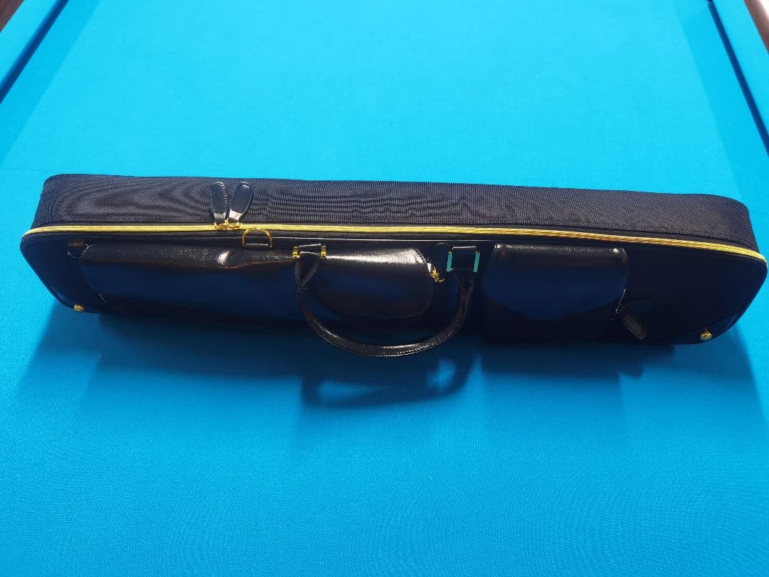 【新品未使用】ビリヤードキューケース 黒 ストライプ