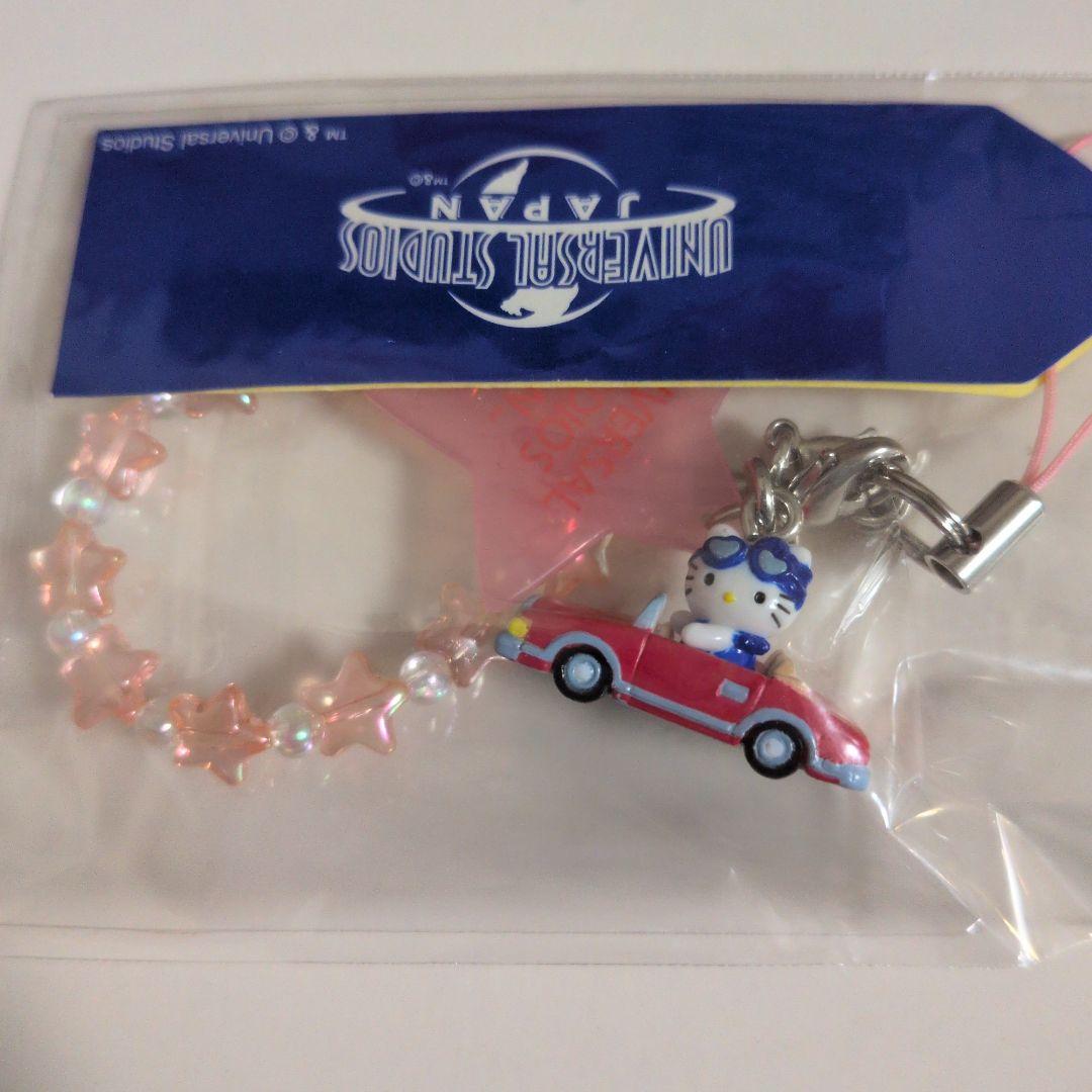 激レア☆ユニバーサルスタジオジャパン キティ車のストラップ