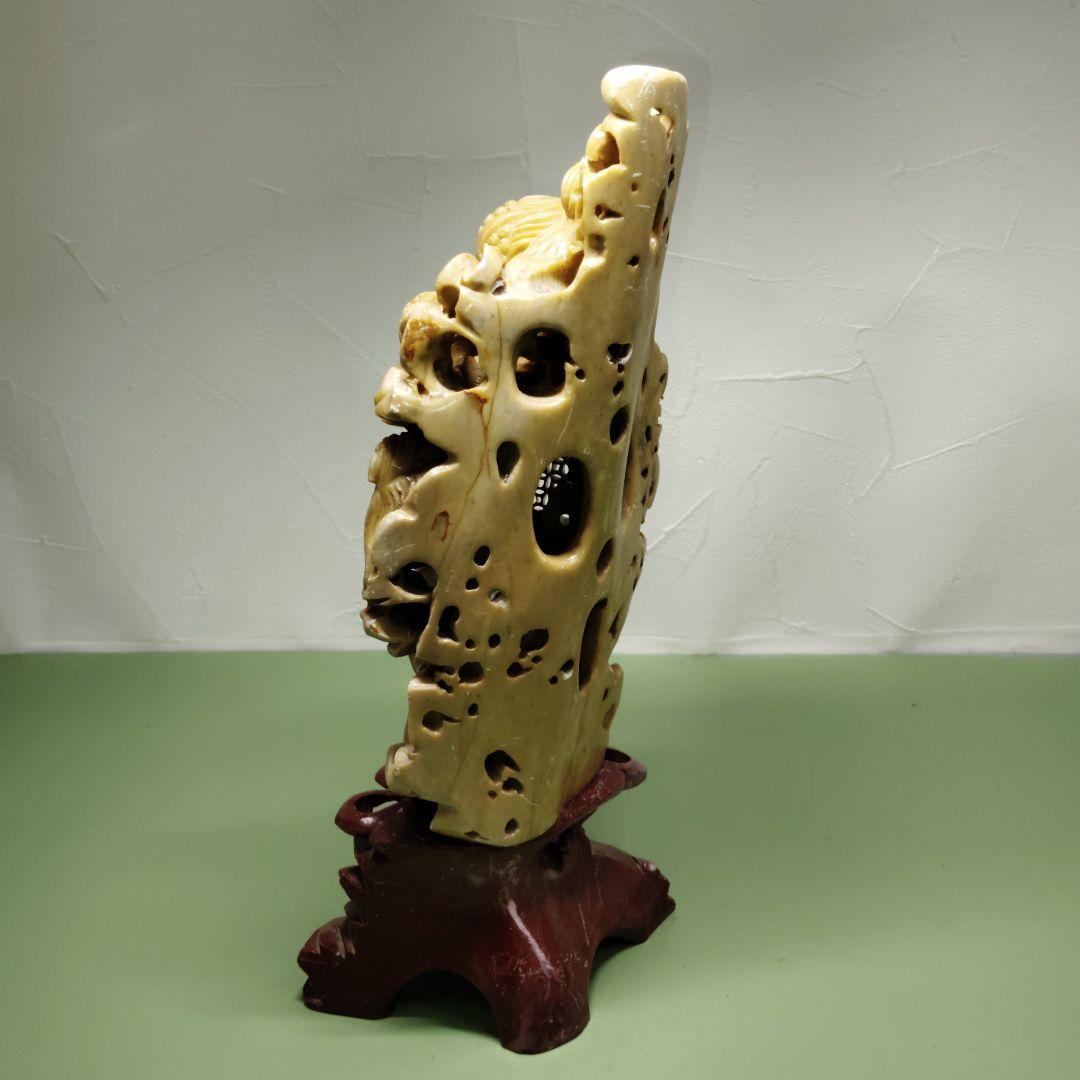 中国美術? 石彫刻 獅子 狛犬 置物 オブジェ インテリア